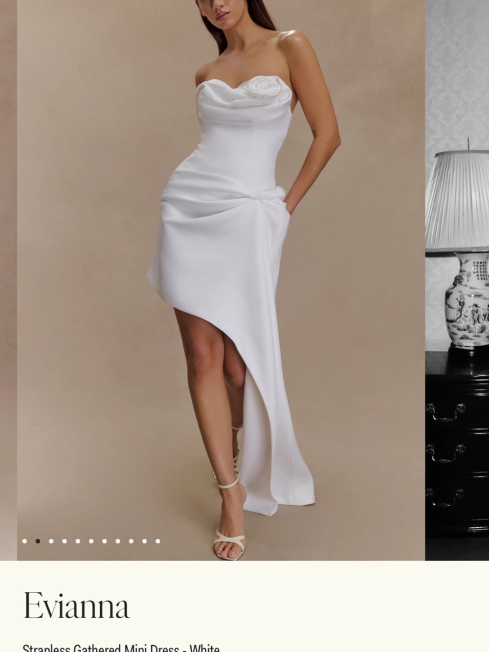 Meshki Evianna White Mini Dress - Picture 3 of 16